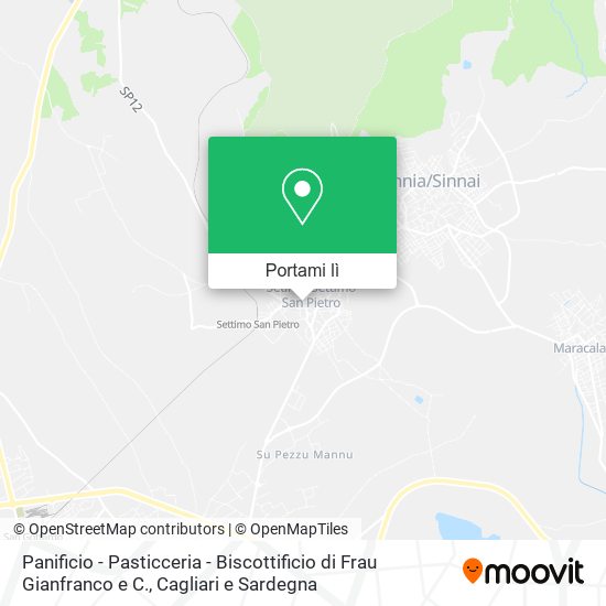 Mappa Panificio - Pasticceria - Biscottificio di Frau Gianfranco e C.