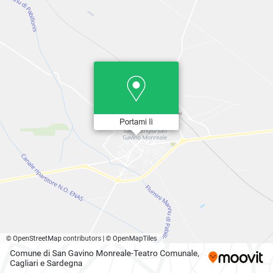 Mappa Comune di San Gavino Monreale-Teatro Comunale