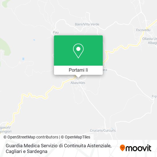 Mappa Guardia Medica Servizio di Continuita Aistenziale