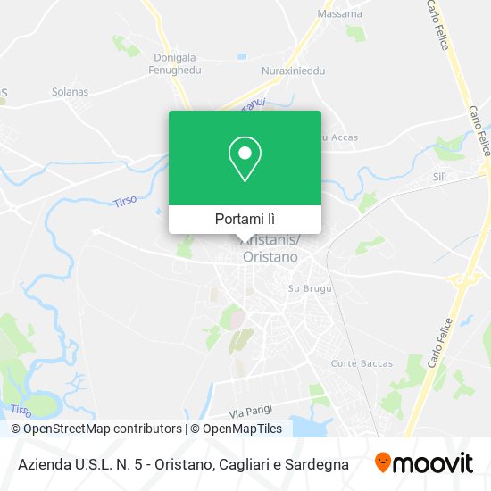 Mappa Azienda U.S.L. N. 5 - Oristano