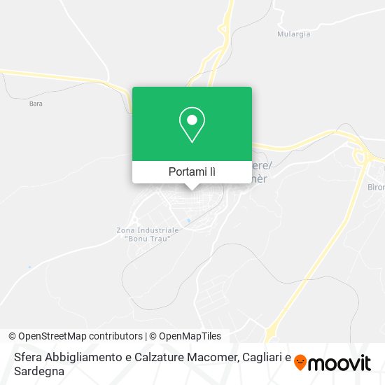 Mappa Sfera Abbigliamento e Calzature Macomer