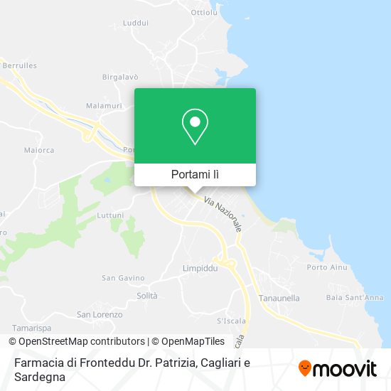 Mappa Farmacia di Fronteddu Dr. Patrizia