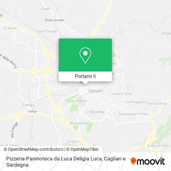 Mappa Pizzeria-Paninoteca da Luca Deligia Luca