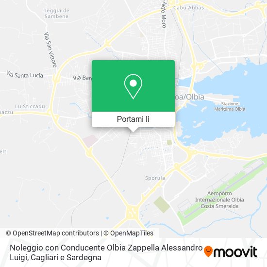 Mappa Noleggio con Conducente Olbia Zappella Alessandro Luigi
