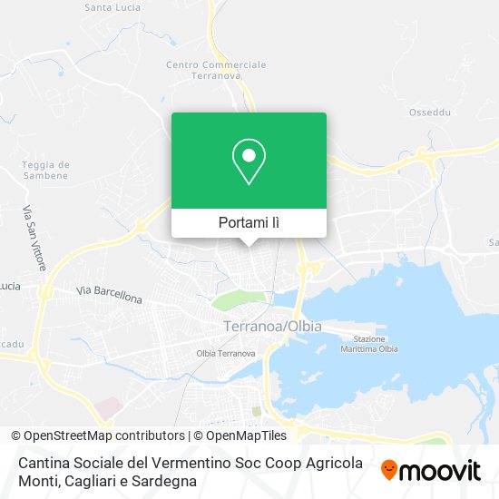 Mappa Cantina Sociale del Vermentino Soc Coop Agricola Monti
