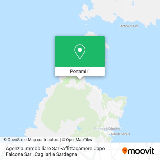 Mappa Agenzia Immobiliare Sari-Affittacamere Capo Falcone Sari