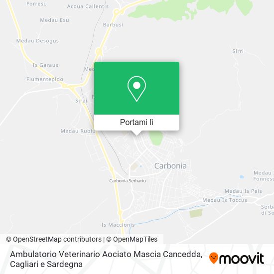 Mappa Ambulatorio Veterinario Aociato Mascia Cancedda