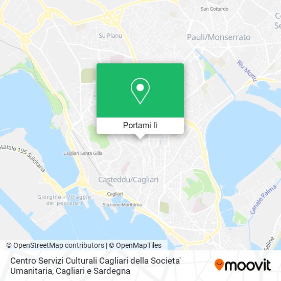 Mappa Centro Servizi Culturali Cagliari della Societa' Umanitaria