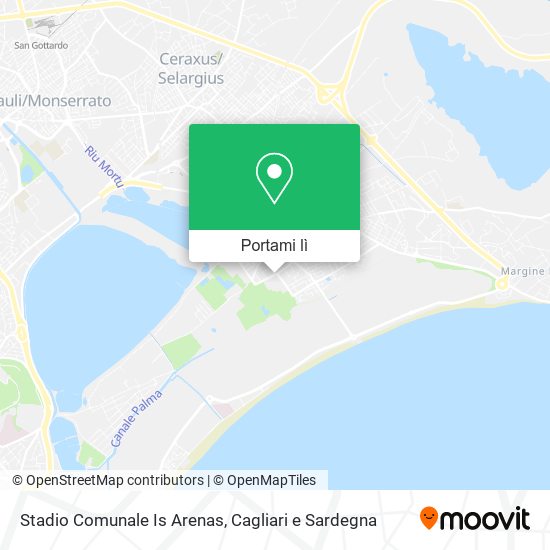 Mappa Stadio Comunale Is Arenas