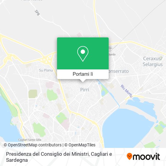 Mappa Presidenza del Consiglio dei Ministri