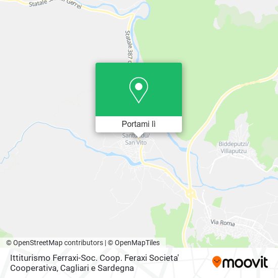 Mappa Ittiturismo Ferraxi-Soc. Coop. Feraxi Societa' Cooperativa
