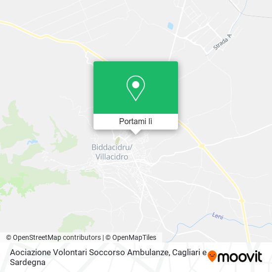 Mappa Aociazione Volontari Soccorso Ambulanze