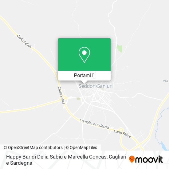 Mappa Happy Bar di Delia Sabiu e Marcella Concas