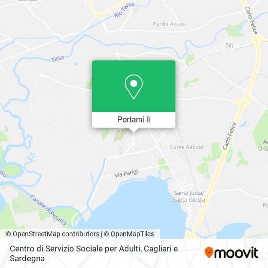 Mappa Centro di Servizio Sociale per Adulti