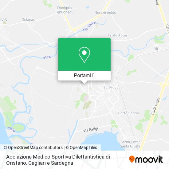 Mappa Aociazione Medico Sportiva Dilettantistica di Oristano