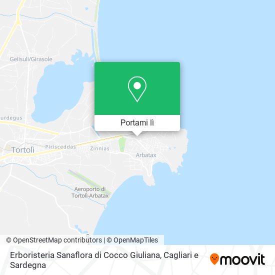 Mappa Erboristeria Sanaflora di Cocco Giuliana