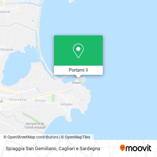 Mappa Spiaggia San Gemiliano