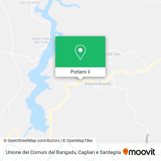 Mappa Unione dei Comuni del Barigadu