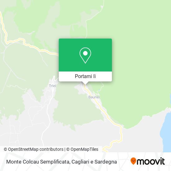 Mappa Monte Colcau Semplificata