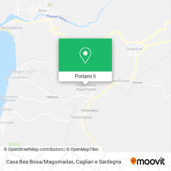Mappa Casa Bea Bosa/Magomadas