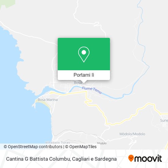 Mappa Cantina G Battista Columbu