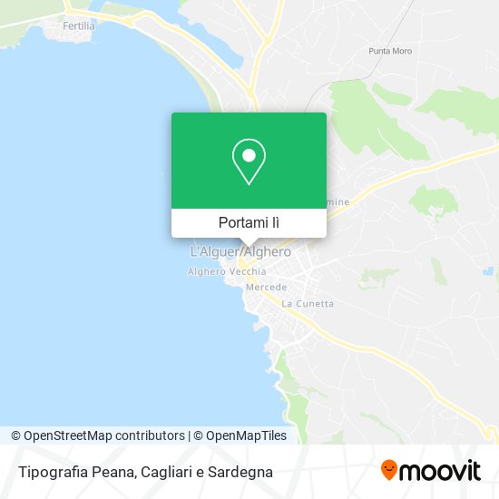 Mappa Tipografia Peana