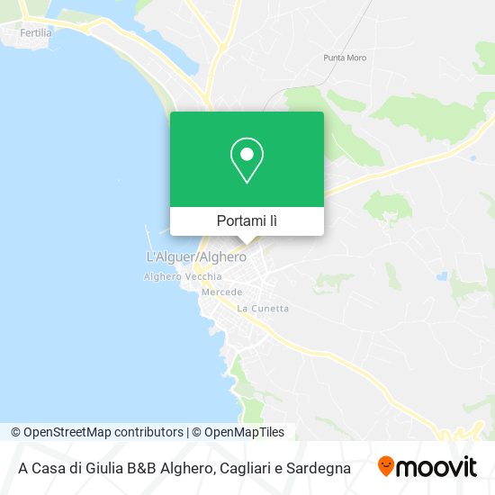 Mappa A Casa di Giulia B&B Alghero
