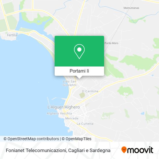 Mappa Fonianet Telecomunicazioni