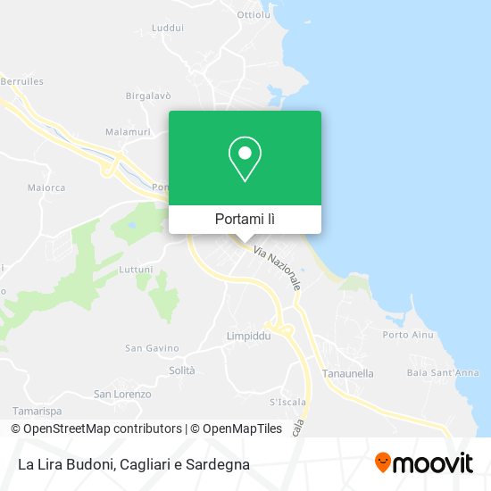 Mappa La Lira Budoni
