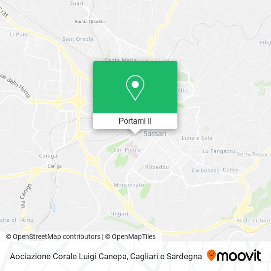 Mappa Aociazione Corale Luigi Canepa