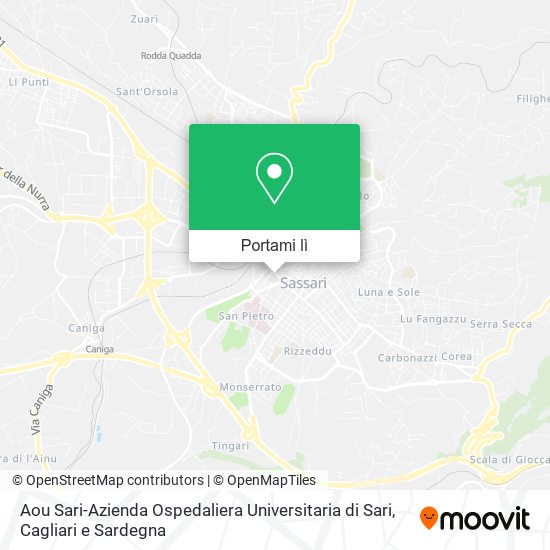 Mappa Aou Sari-Azienda Ospedaliera Universitaria di Sari