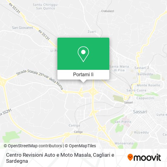 Mappa Centro Revisioni Auto e Moto Masala