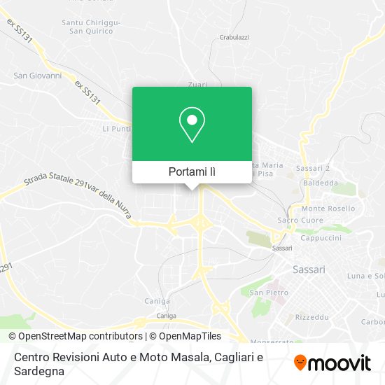 Mappa Centro Revisioni Auto e Moto Masala