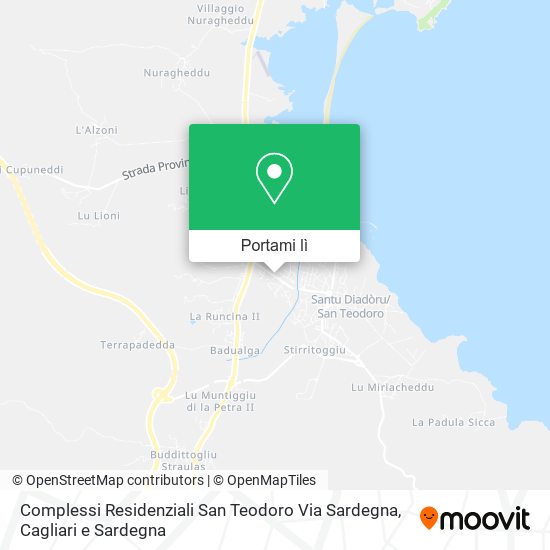 Mappa Complessi Residenziali San Teodoro Via Sardegna