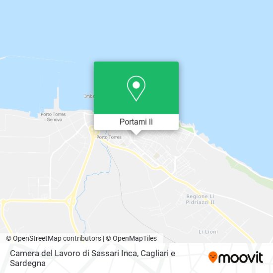 Mappa Camera del Lavoro di Sassari Inca