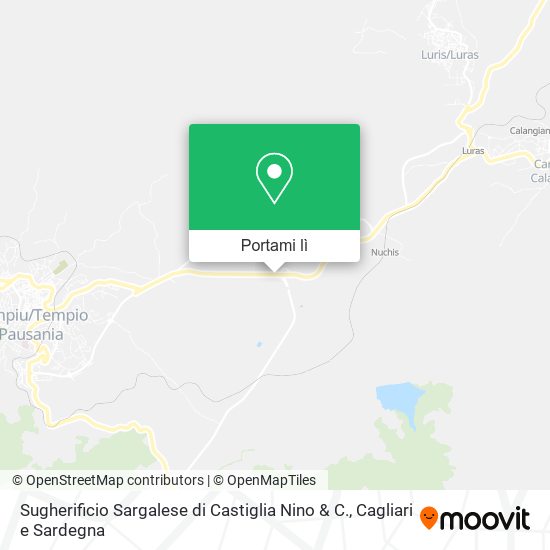 Mappa Sugherificio Sargalese di Castiglia Nino & C.