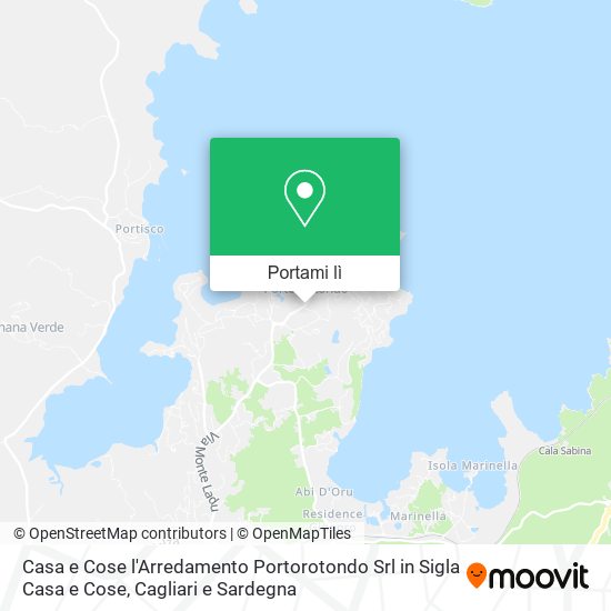 Mappa Casa e Cose l'Arredamento Portorotondo Srl in Sigla Casa e Cose