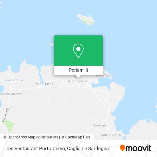 Mappa Ten Restaurant Porto Cervo