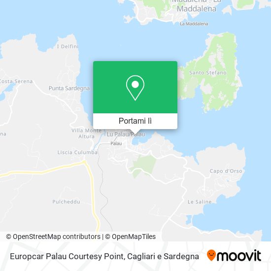 Mappa Europcar Palau Courtesy Point