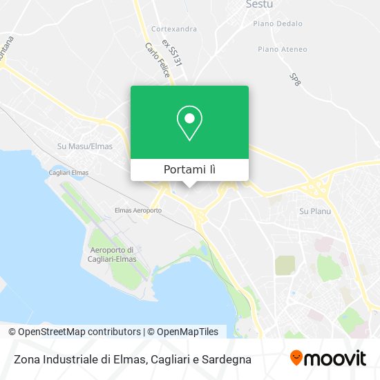Mappa Zona Industriale di Elmas