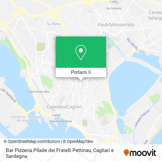 Mappa Bar Pizzeria Pilade dei Fratelli Pettinau