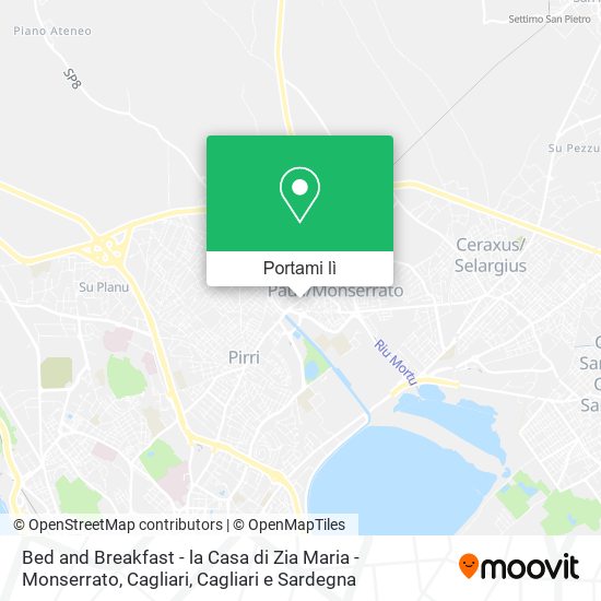 Mappa Bed and Breakfast - la Casa di Zia Maria - Monserrato, Cagliari