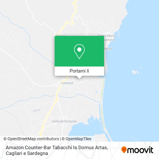Mappa Amazon Counter-Bar Tabacchi Is Domus Artas