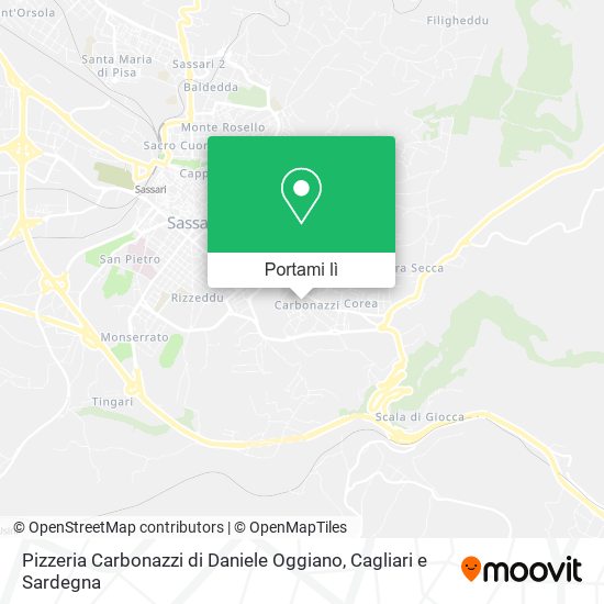 Mappa Pizzeria Carbonazzi di Daniele Oggiano