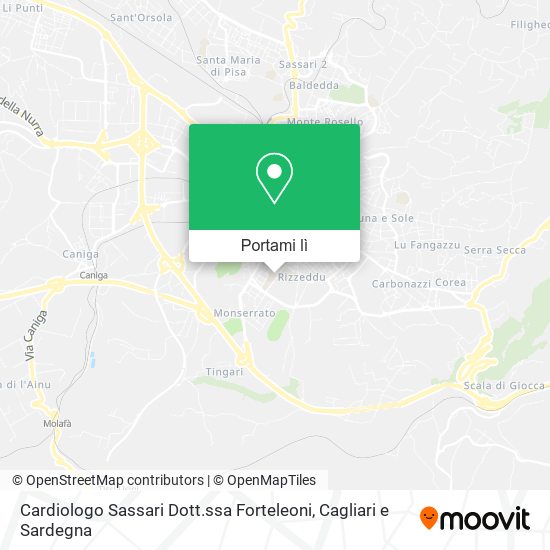 Mappa Cardiologo Sassari Dott.ssa Forteleoni