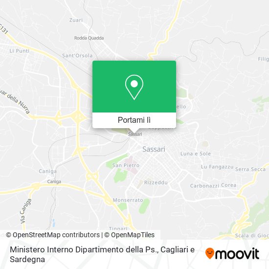 Mappa Ministero Interno Dipartimento della Ps.