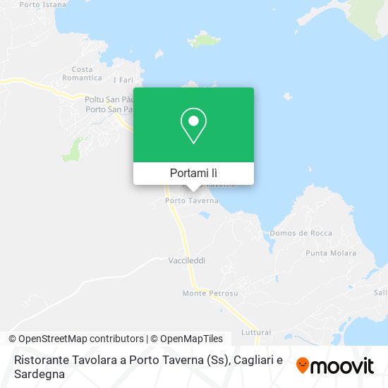 Mappa Ristorante Tavolara a Porto Taverna (Ss)