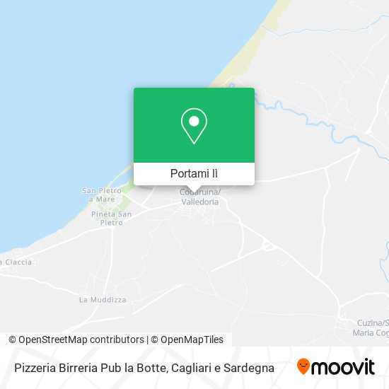 Mappa Pizzeria Birreria Pub la Botte