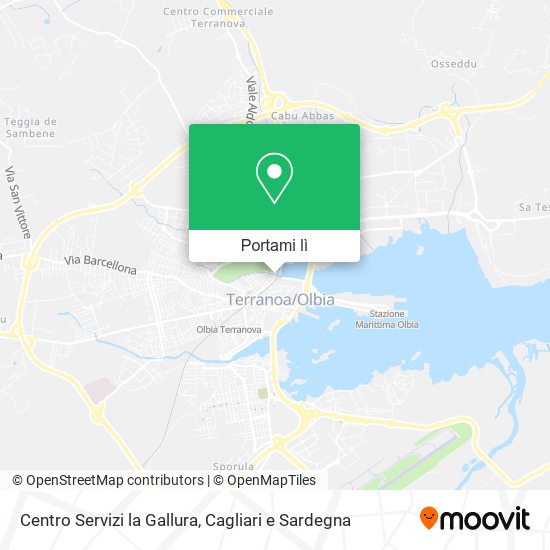 Mappa Centro Servizi la Gallura