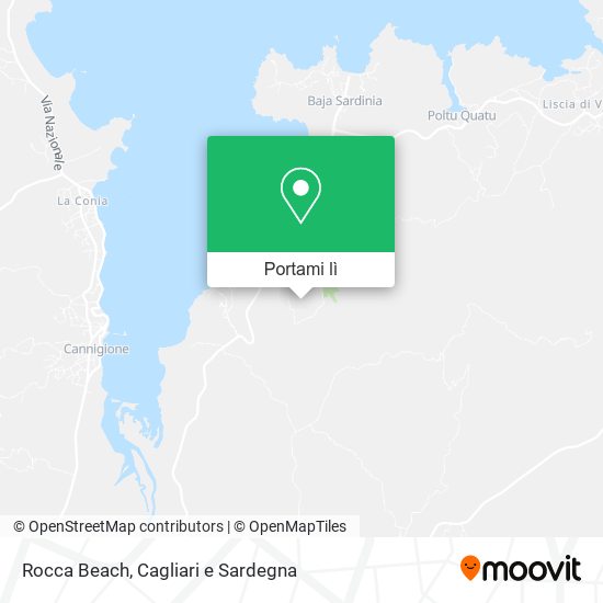 Mappa Rocca Beach